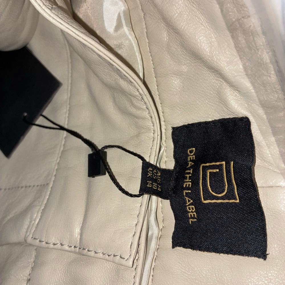 Deathe Label Cream Leather Jacket